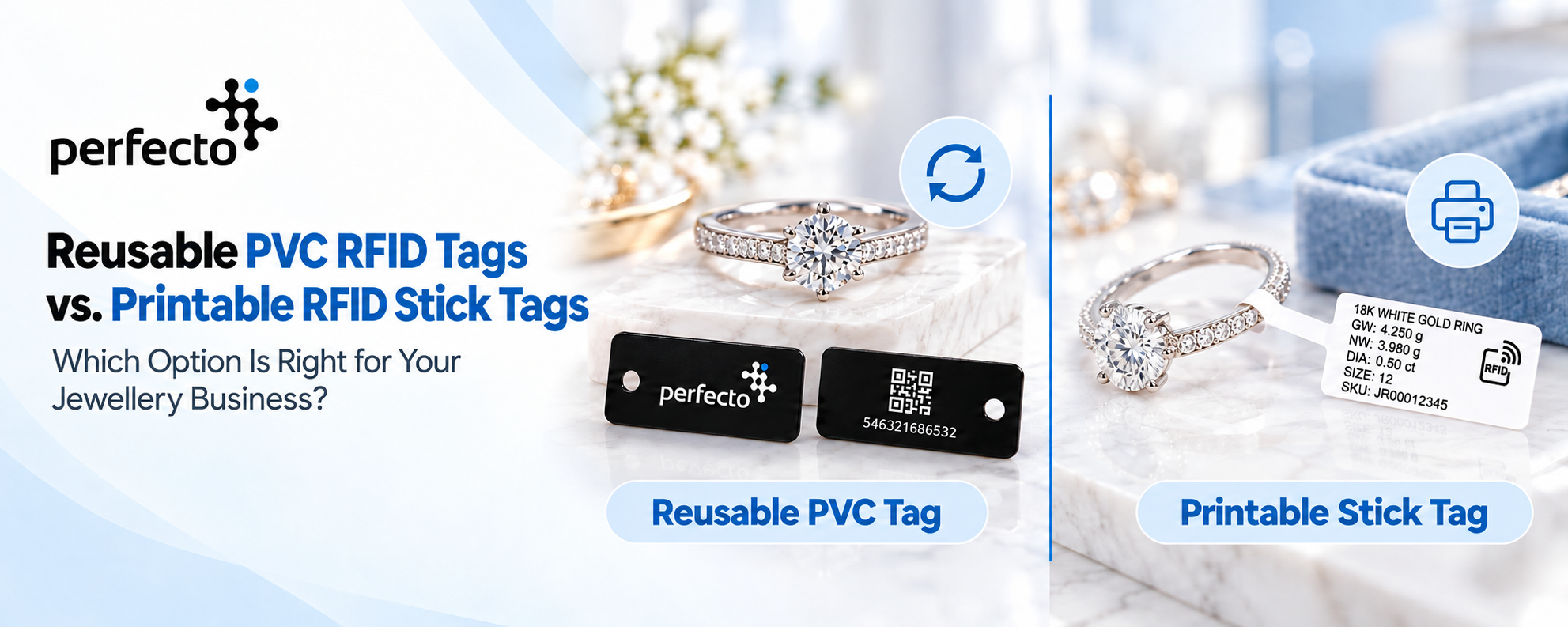 Reusable PVC RFID Tags vs. Printable RFID Stick Tags: Which Is Right for Your Jewellery Business?